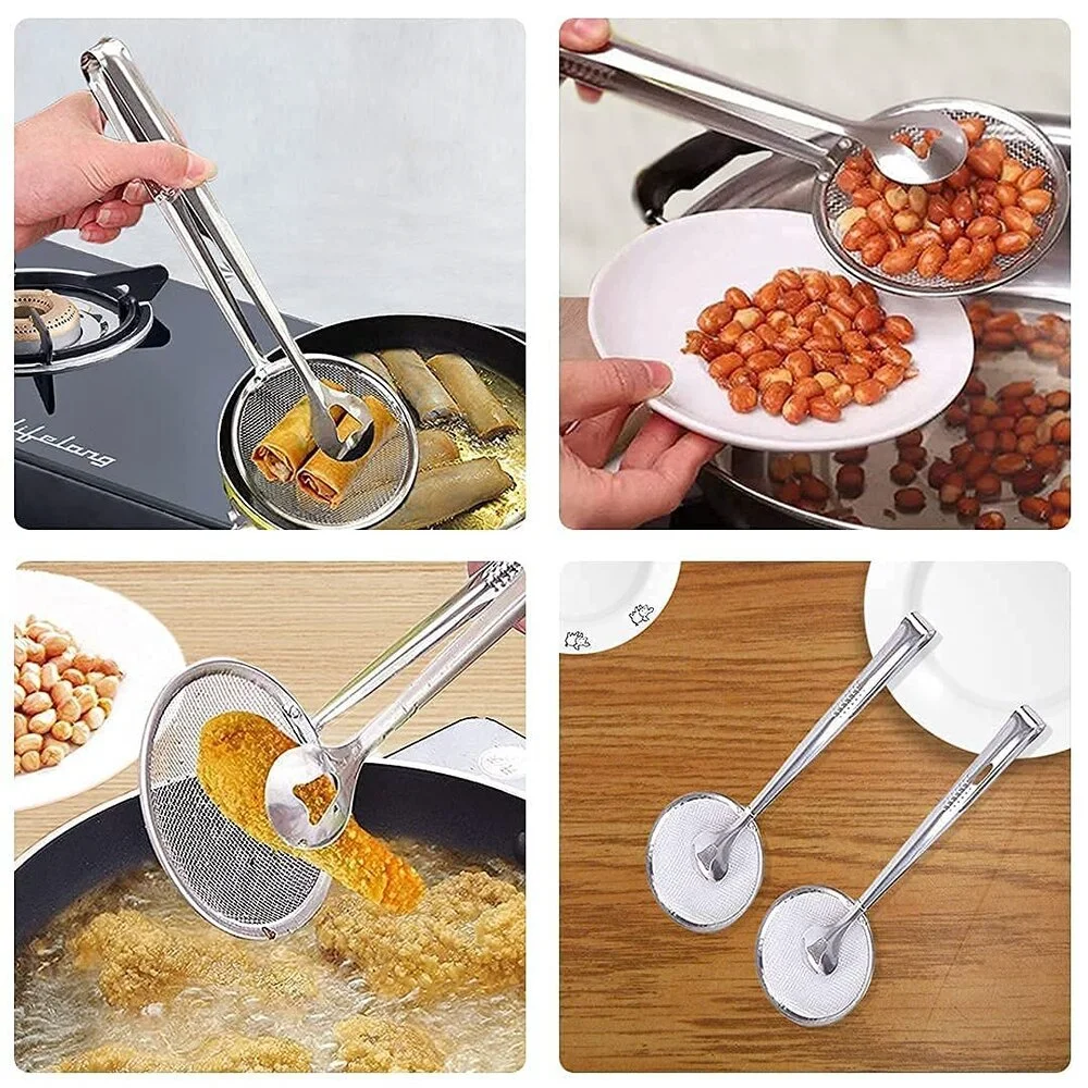 2In1 Stainless Steel Fry Filter Spoon