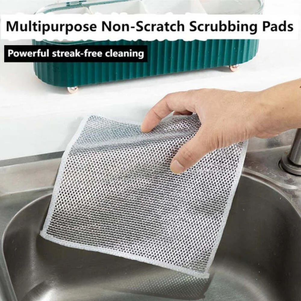 Magic Dishwash Non Wire Rags Scraper (4 pcs)