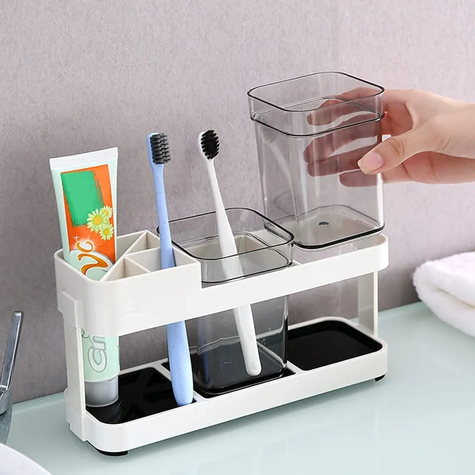 Modern Bathroom Storage & Toothbrush Box Holder